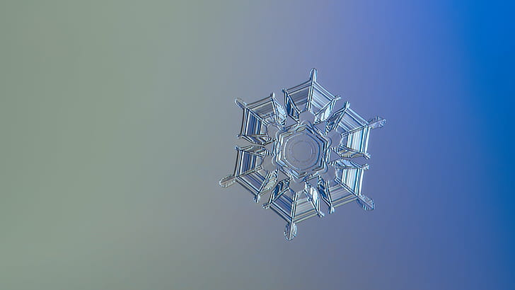 clear snow flake, Ice, relief, snowflake, desktop, widescreen, HD wallpaper