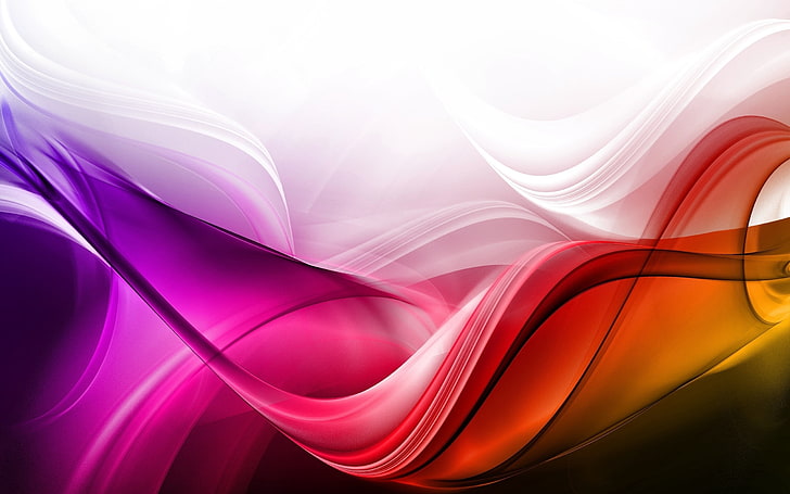 multicolored wave digital wallpaper, waves, colorful, background