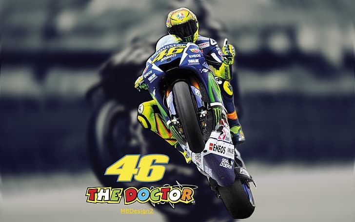 Valentino Rossi, Stefan Bradl, motobike, The Doctor, sport, HD wallpaper