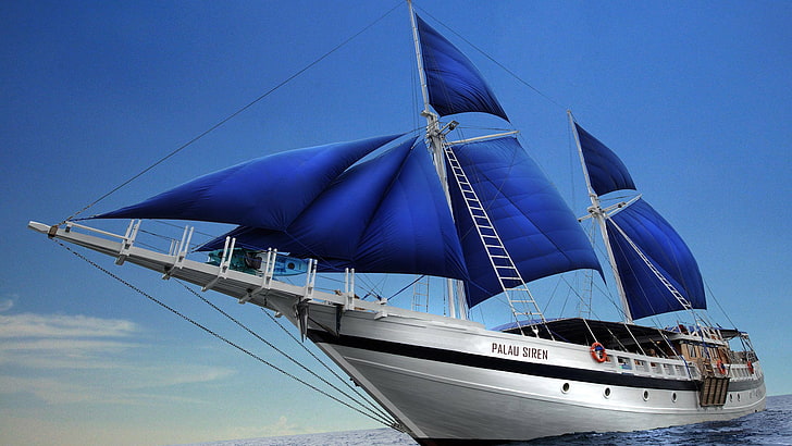 life, sail, vessel, schooner, sea, sailing vessel, boat, yacht, HD wallpaper