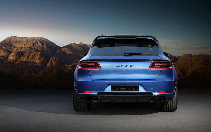 2014 TopCar Porsche Macan URSA 2, blue ursa 5 door hatchback, HD wallpaper