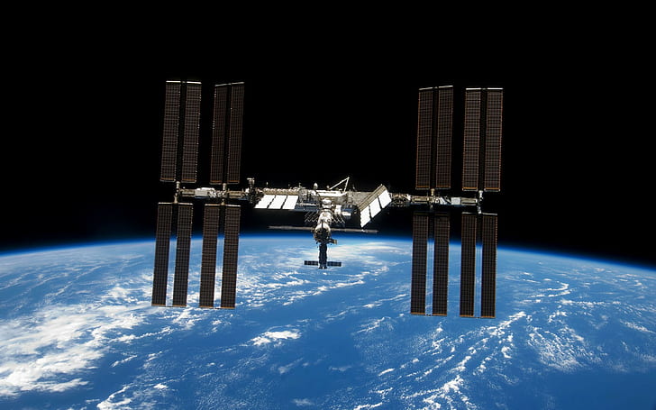 space station, Earth, International Space Station, Soyuz