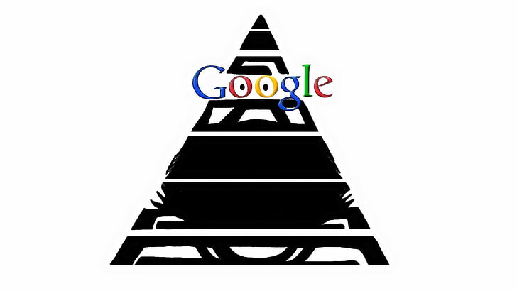 spies, pyramid, Google, white background, copy space, communication