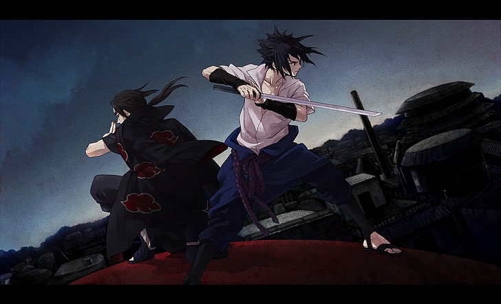 Sasuke and Itachi digital wallpaper, Anime, Naruto, Itachi Uchiha, HD wallpaper
