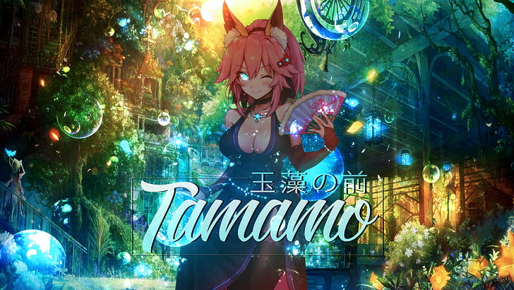 Tamamo no Mae (fate/grand order), Fate/Extra, anime girls, colorful, HD wallpaper