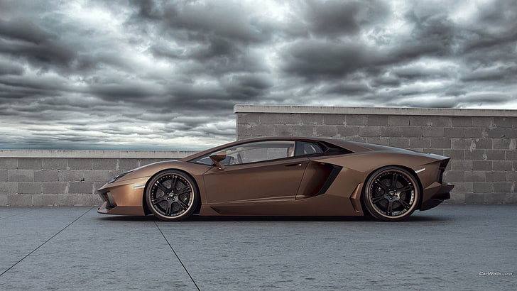 Lamborghini Aventador, car, cloud - sky, motor vehicle, transportation, HD wallpaper