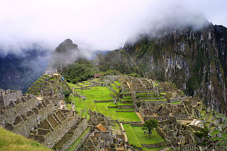 high angle photography of Machu Picchu during daytime, PERÚ, HD wallpaper