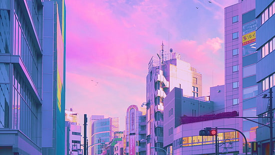 HD wallpaper: japan, shinjuku, cityscape, building, sun, sunset, sunris ...