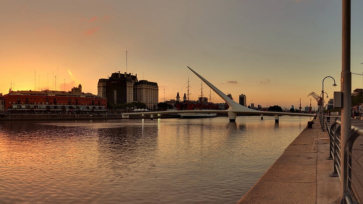 architecture, Argentina, bridge, Buenos Aires, building, city, HD wallpaper