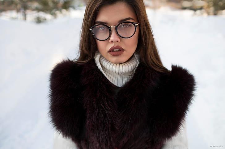 2017 (Year), women with glasses, Lenar Abdrakhmanov, women outdoors, HD wallpaper