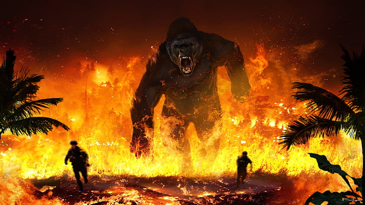 HD wallpaper: Movie, Kong: Skull Island, Fire, King Kong | Wallpaper Flare