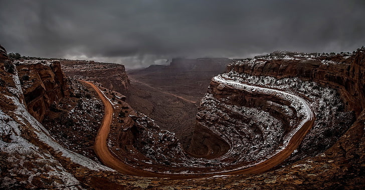 canyon, landscape, nature, hairpin turns, USA, Utah, HD wallpaper