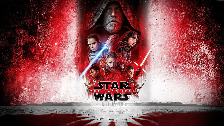8k, Star Wars: The Last Jedi, Adam Driver, poster, Daisy Ridley, HD wallpaper