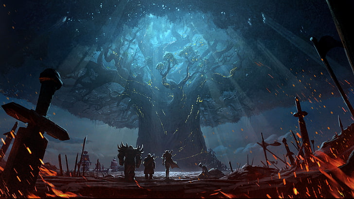 World of Warcraft Battle For Azeroth 4K 8K, burning, fire, fire - natural phenomenon, HD wallpaper