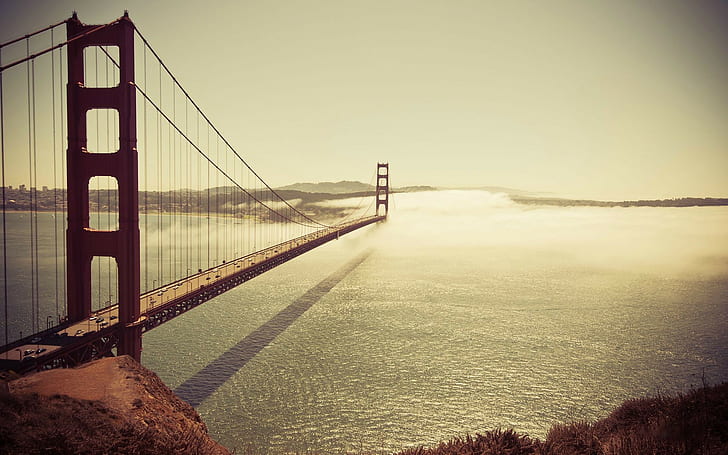 Golden Gate Bridge, architecture, cityscape, San Francisco, HD wallpaper