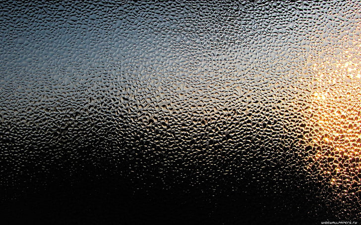 water on glass, backgrounds, full frame, wet, pattern, textured, HD wallpaper