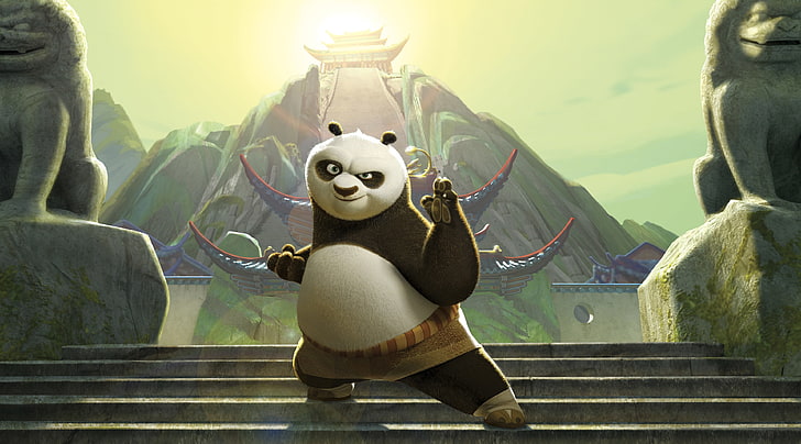 Kung Fu Panda, Kung Fu Panda illustration, Cartoons, animated film, HD wallpaper