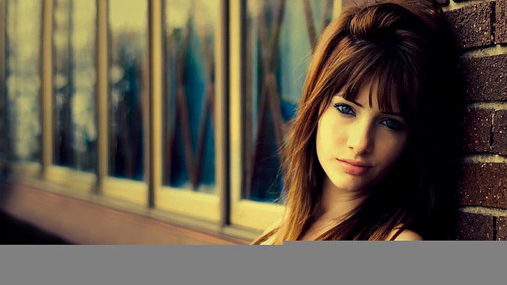 brown hairstyle, girl, brunette, eyes, women, people, one Person
