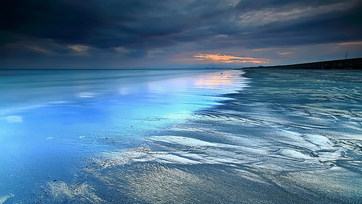 body of water, sea, sky, blue, nature, cyan, coast, horizon, cloud - sky, HD wallpaper