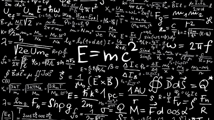 Albert Einstein, mathematics, special relativity, formula, science, HD wallpaper