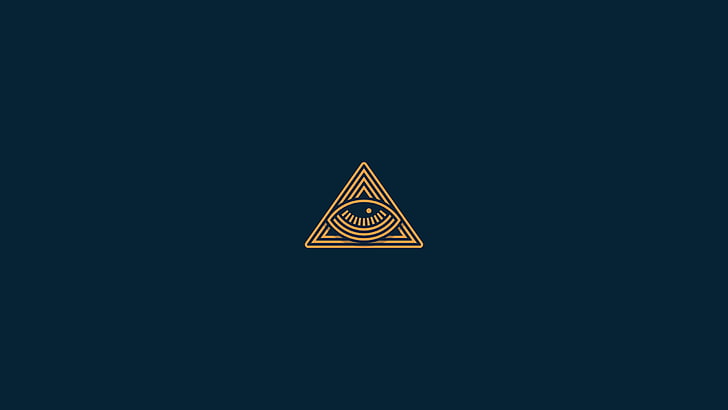 eye of providence wall paper, graphic design, blue background, HD wallpaper
