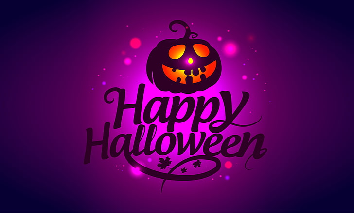 happy Halloween backdrop, scary, creepy, spooky, evil pumpkin, HD wallpaper