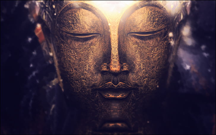 zen, purple, Buddha, macro, bokeh, Buddhism, meditation, photography, HD wallpaper