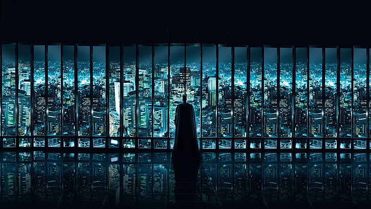 Batman digital wallpaper, The Dark Knight, Gotham City, technology