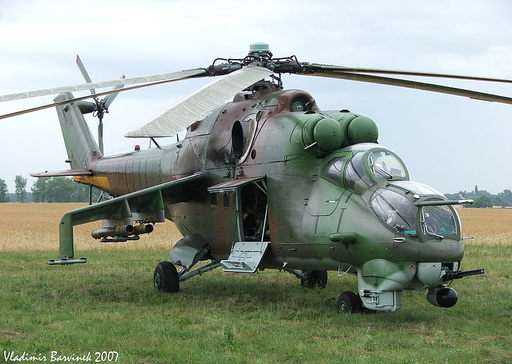 helicopters, military, Mil Mi-24, Russian Air Force, Hind