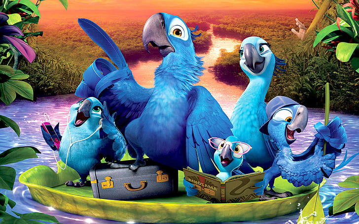 HD wallpaper: birds, blue, cartoon, movie, rio 2 | Wallpaper Flare