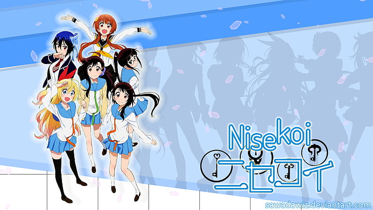 Anime, Nisekoi, Chitoge Kirisaki, Haru Onodera, Kosaki Onodera, HD wallpaper