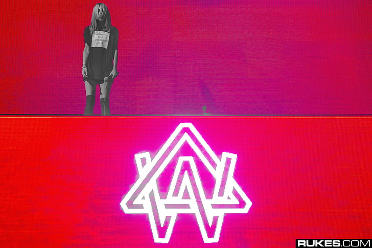 Alison Wonderland, DJs, blonde, Rukes, sign, communication, HD wallpaper