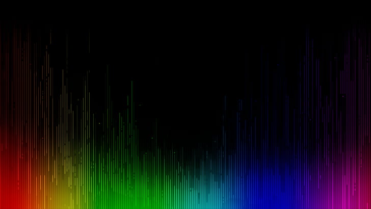 TV test card, abstract, colorful, night, illuminated, pattern, HD wallpaper