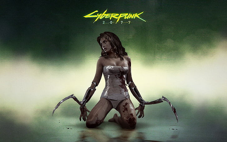cyberpunk 2077, one person, long hair, hairstyle, women, indoors