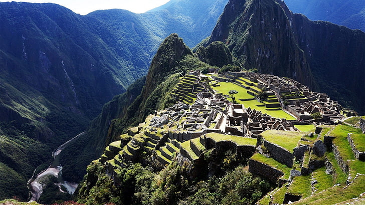 Machu Picchu, mountains, Peru, history, ancient, the past, old ruin, HD wallpaper
