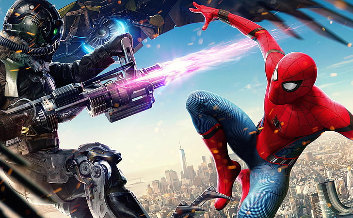 Spiderman Homecoming, Marvel Spider-Man digital wallpaper, Movies