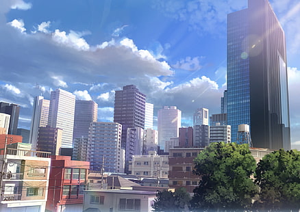 Anime Building City HD Anime Wallpapers  HD Wallpapers  ID 95173