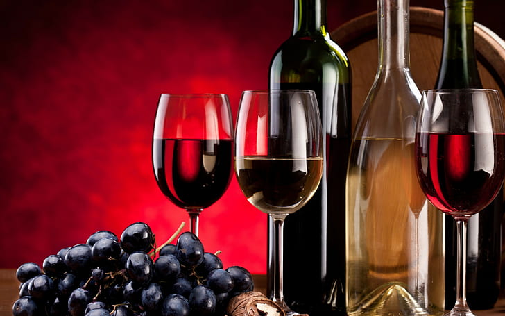 wine, drink, Grape, drinking glass, red wine, HD wallpaper