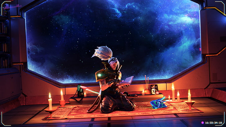League of Legends, Yasuo, video games, night, one person, full length, HD wallpaper