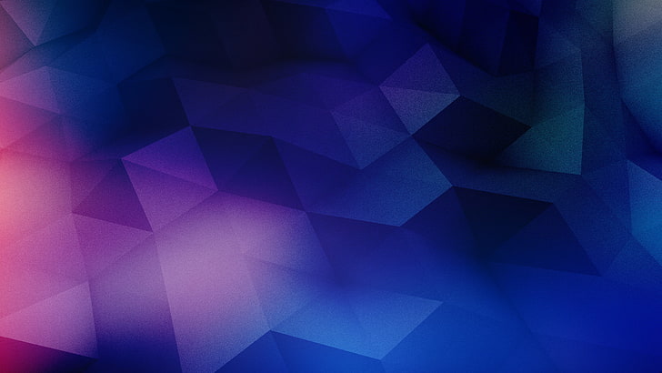 blue, purple, and black digital wallpaper, abstraction, triangles