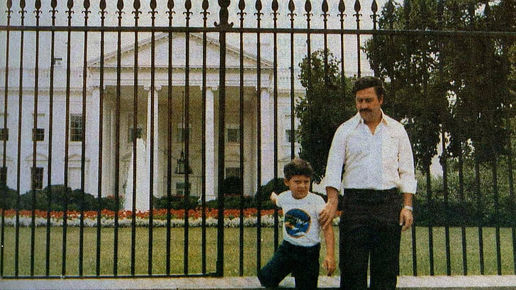 Pablo Escobar In Front Of White House Trending Pablo Escobar Art Board  Print for Sale by mathonshirts  Redbubble