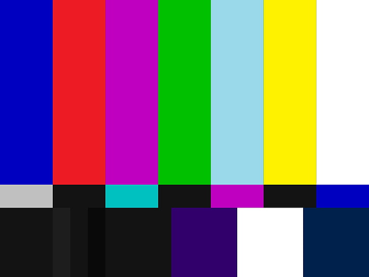 tv abstract test patterns, multi colored, variation, choice, HD wallpaper