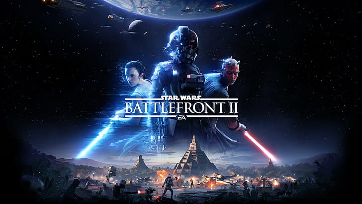 Star Wars Battlefront II, Darth Maul, Rey (from Star Wars), HD wallpaper