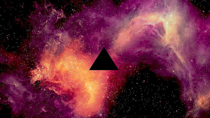 galaxy space, space art, polyscape, triangle, digital art, star - space