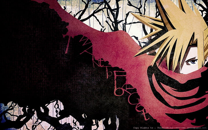 anime character illustration, Kingdom Hearts, Cloud Strife, HD wallpaper