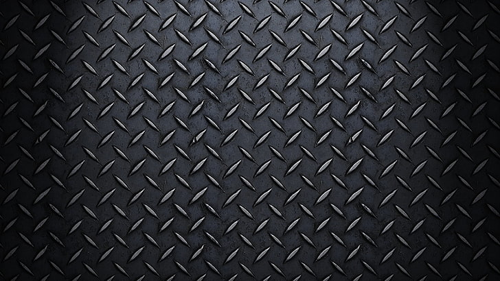 black steel wallpaper, metal, pattern, floor, non-slip, backgrounds, HD wallpaper