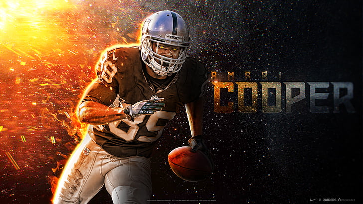 Amari Cooper poster, Oakland Raiders, NFL, Football, Wide receiver, HD wallpaper