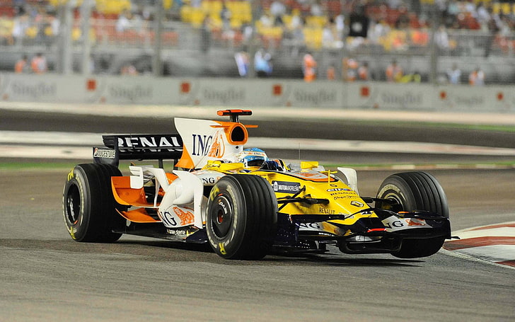 F1 Fernando Alonso Formula 1 Sports Auto Racing HD Art, Renault