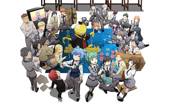 anime characters illustration, Assassination Classroom, Hinano Kurahashi