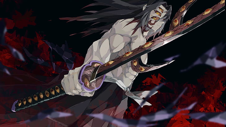 Anime, Demon Slayer: Kimetsu no Yaiba, Kokushibou (Demon Slayer), HD wallpaper
